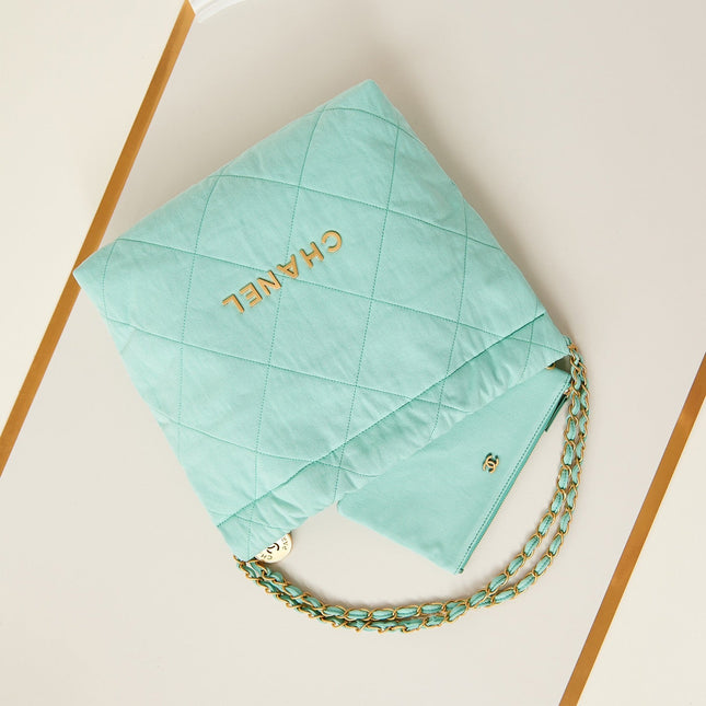 CC CLASSIC MEDIUM 37 BAG IN TIFFANY BLUE CANVAS