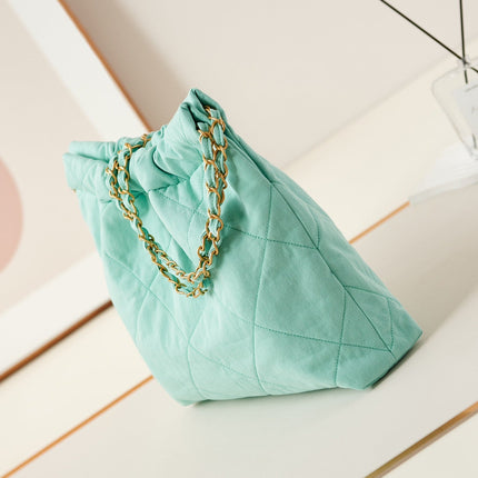 CC CLASSIC MEDIUM 37 BAG IN TIFFANY BLUE CANVAS