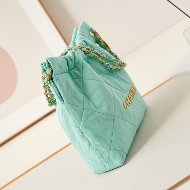 CC CLASSIC MEDIUM 37 BAG IN TIFFANY BLUE CANVAS
