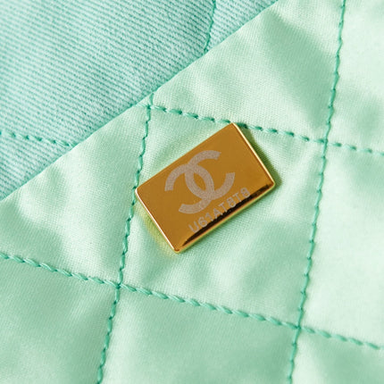 CC CLASSIC MEDIUM 37 BAG IN TIFFANY BLUE CANVAS