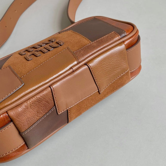 HOBO 24 BAG IN COGNAC LEATHER PATCHWORK