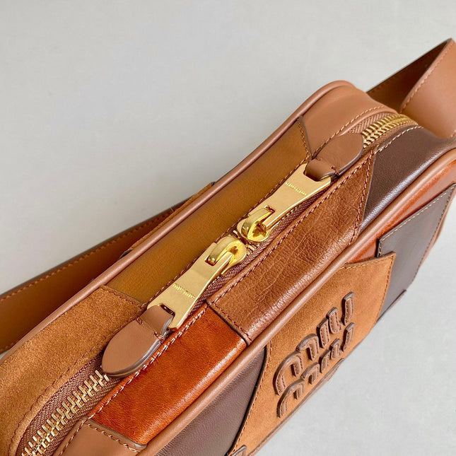 HOBO 24 BAG IN COGNAC LEATHER PATCHWORK