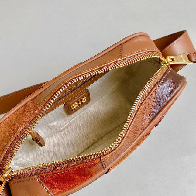 HOBO 24 BAG IN COGNAC LEATHER PATCHWORK