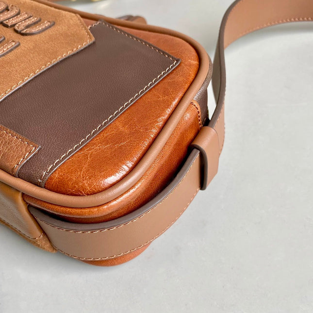 HOBO 24 BAG IN COGNAC LEATHER PATCHWORK