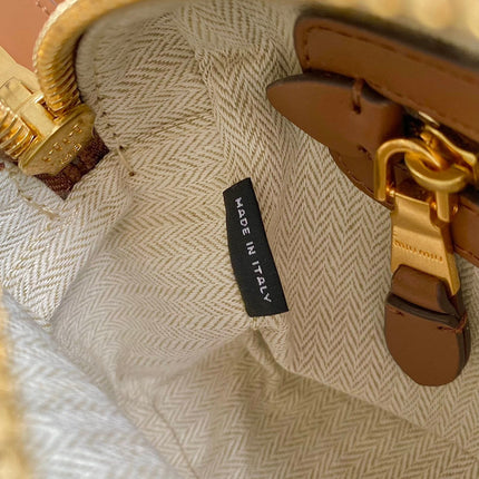 HOBO 24 BAG IN COGNAC LEATHER PATCHWORK