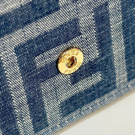 BAGUETTE MINI 21 BAG IN CERULEAN BLUE MONOGRAM DENIM WITH GOLD HARDWARE