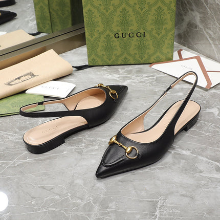 GG  Flat Sandals black