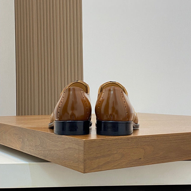 CD POINED TOE LONDON OXFORD TAWNY POLISHED CALFSKIN