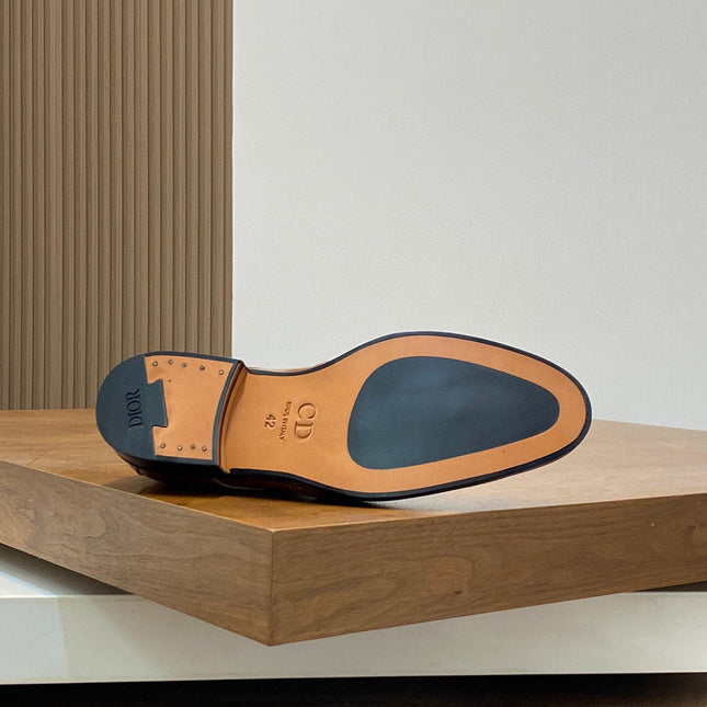 CD POINED TOE LONDON OXFORD TAWNY POLISHED CALFSKIN