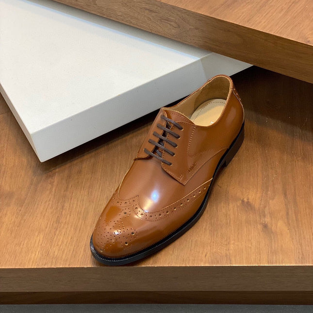CD POINED TOE LONDON OXFORD TAWNY POLISHED CALFSKIN