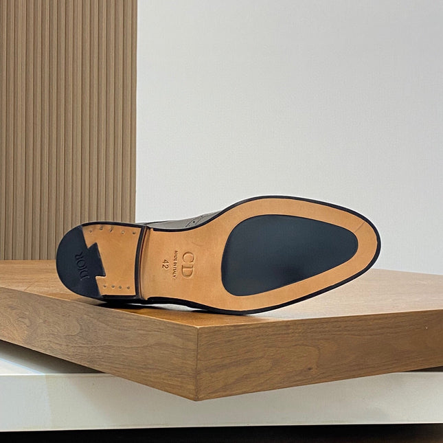 CD POINED TOE LONDON OXFORD BLACK CALFSKIN