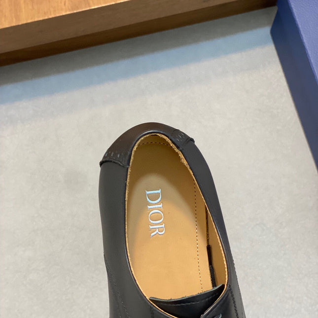 CD POINED TOE LONDON OXFORD BLACK CALFSKIN