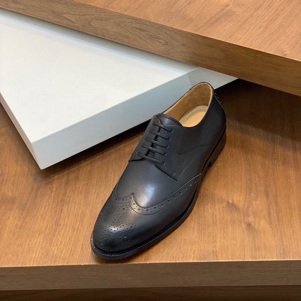 CD POINED TOE LONDON OXFORD BLACK CALFSKIN