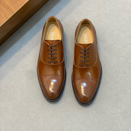 CD TIMELESS SIMPLE OXFORD TAWNY POLISHED CALFSKIN