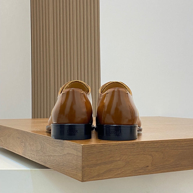 CD TIMELESS SIMPLE OXFORD TAWNY POLISHED CALFSKIN