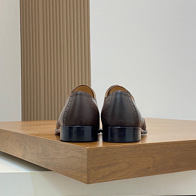 CD POINED TOE LONDON OXFORD CEDAR CALFSKIN