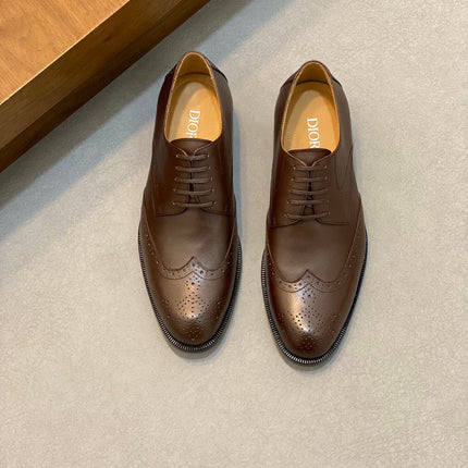 CD POINED TOE LONDON OXFORD CEDAR CALFSKIN