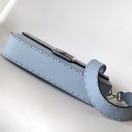 Fend Baguette 27 Bag Baby Blue Calfskin Shw