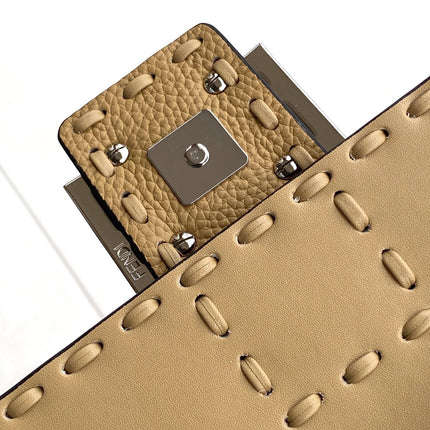 Fend Baguette 27 Bag Light Brown Calfskin Shw