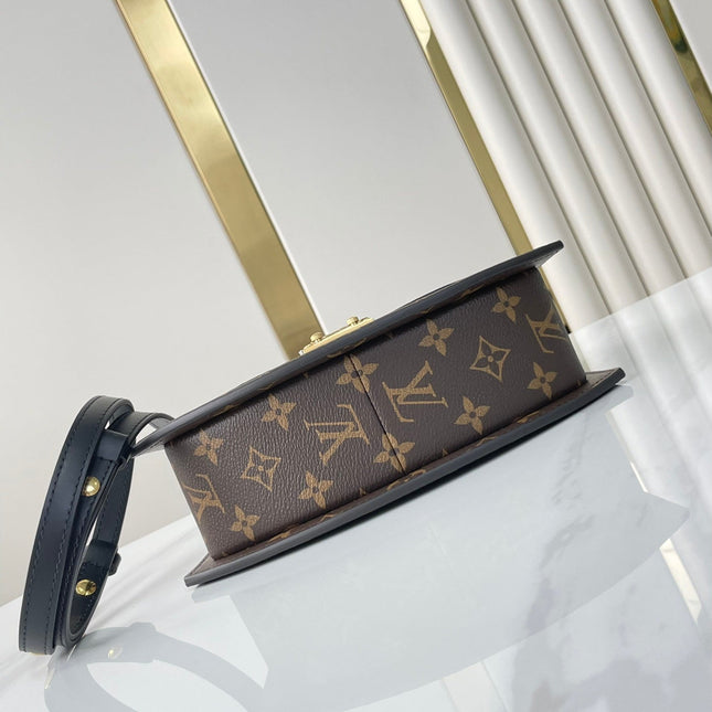 TILSITT 24 IN BROWN MONOGRAM AND MONOGRAM REVERSE CANVAS GOLD BUCKLE