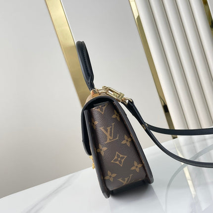 TILSITT 24 IN BROWN MONOGRAM AND MONOGRAM REVERSE CANVAS GOLD BUCKLE