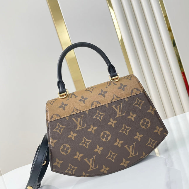 TILSITT 24 IN BROWN MONOGRAM AND MONOGRAM REVERSE CANVAS GOLD BUCKLE