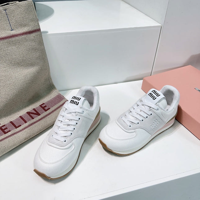 White And Light Gray Sneakers Canvas