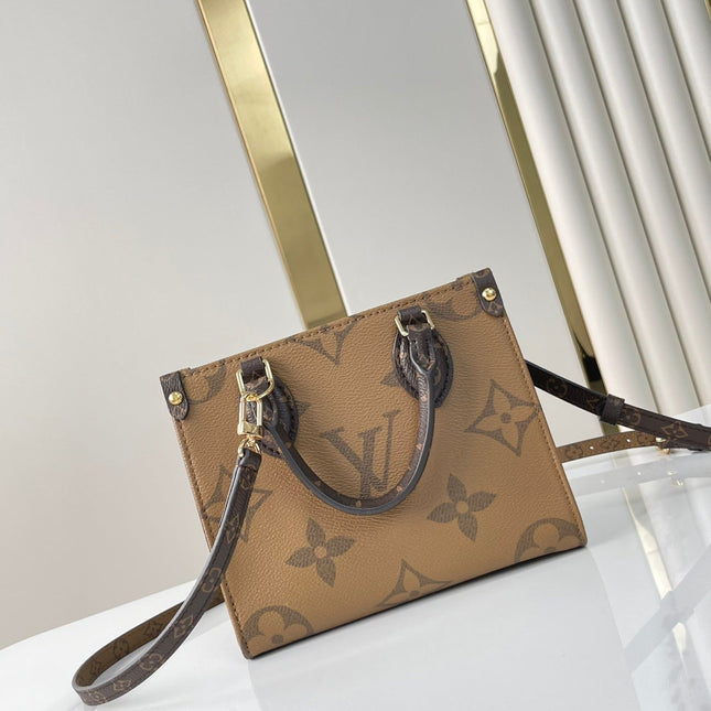 ONTHEGO BB 18 IN BROWN MONOGRAM AND MONOGRAM REVERSE CANVAS