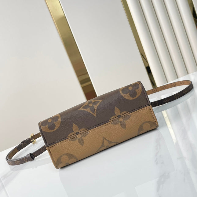 ONTHEGO BB 18 IN BROWN MONOGRAM AND MONOGRAM REVERSE CANVAS
