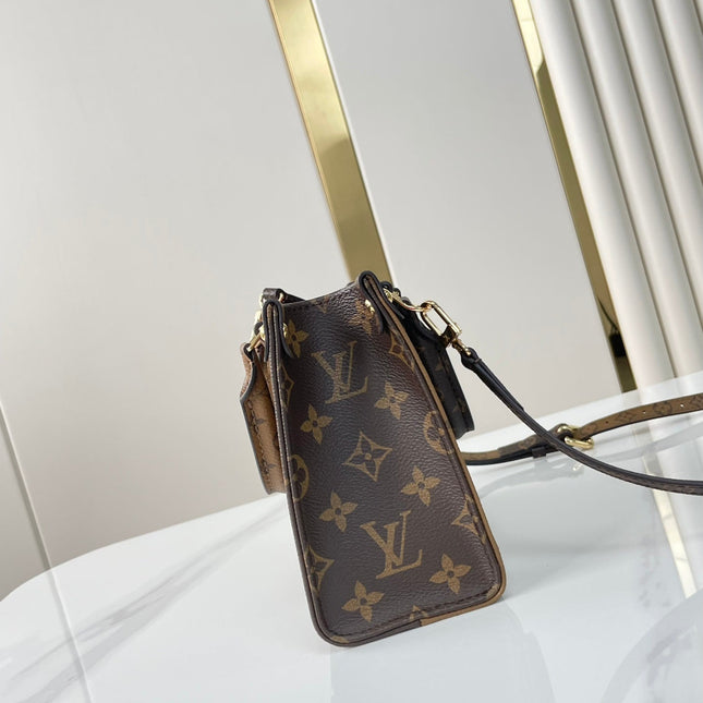 ONTHEGO BB 18 IN BROWN MONOGRAM AND MONOGRAM REVERSE CANVAS