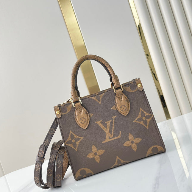 ONTHEGO BB 18 IN BROWN MONOGRAM AND MONOGRAM REVERSE CANVAS