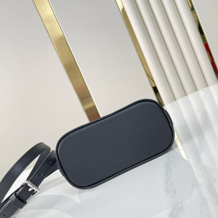 NANO ALMA 18 IN BLACK QUILTED LAMBSKIN GOLD AND SILVER HARDWARE