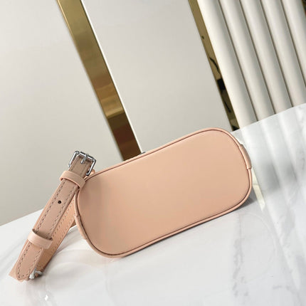 NANO ALMA 18 IN TUSCAN BEIGE QUILTED LAMBSKIN GOLD AND SILVER HARDWARE