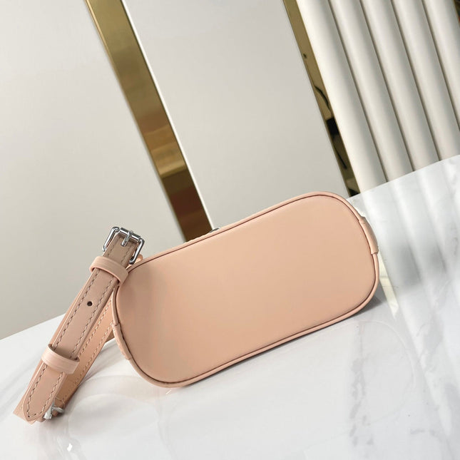 NANO ALMA 18 IN TUSCAN BEIGE QUILTED LAMBSKIN GOLD AND SILVER HARDWARE