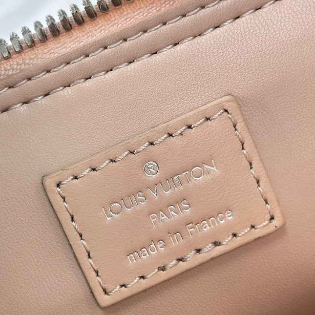 NANO ALMA 18 IN TUSCAN BEIGE QUILTED LAMBSKIN GOLD AND SILVER HARDWARE