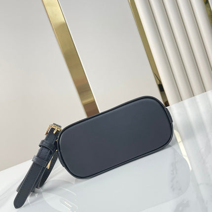 NANO ALMA 18 IN BLACK QUILTED LAMBSKIN GOLD HARDWARE