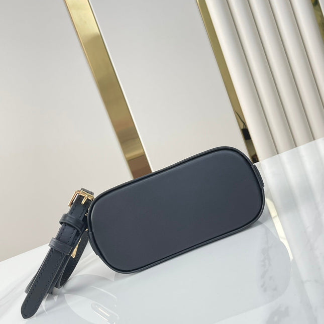 NANO ALMA 18 IN BLACK QUILTED LAMBSKIN GOLD HARDWARE