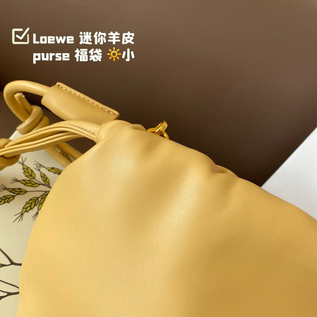 LOE MINI 18 FLAMENCO PURSE IN SAHARA NAPPA LAMBSKIN