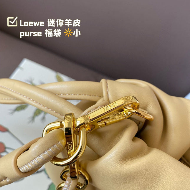 LOE MINI 18 FLAMENCO PURSE IN SAHARA NAPPA LAMBSKIN