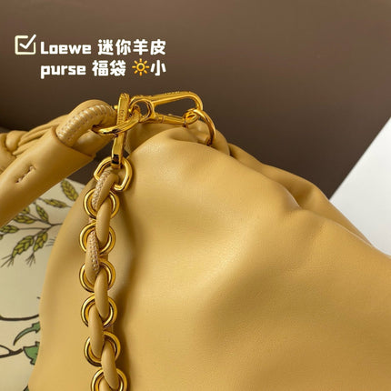 LOE MINI 18 FLAMENCO PURSE IN SAHARA NAPPA LAMBSKIN