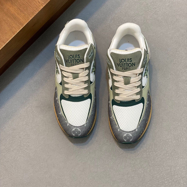 LV RUN WAY TRAINERS SHOES LIGHT GREY