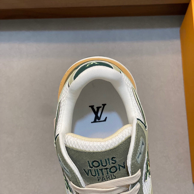 LV RUN WAY TRAINERS SHOES LIGHT GREY