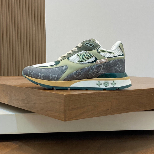 LV RUN WAY TRAINERS SHOES LIGHT GREY