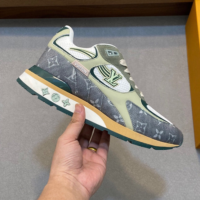 LV RUN WAY TRAINERS SHOES LIGHT GREY