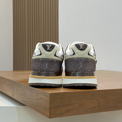 LV RUN WAY TRAINERS SHOES TAN BROWN
