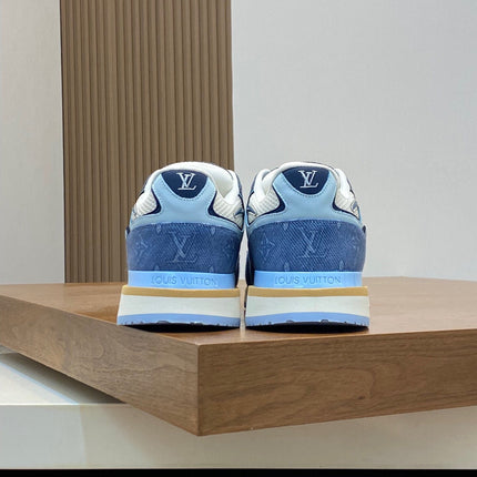 LV RUN WAY TRAINERS SHOES LIGHT BLUE