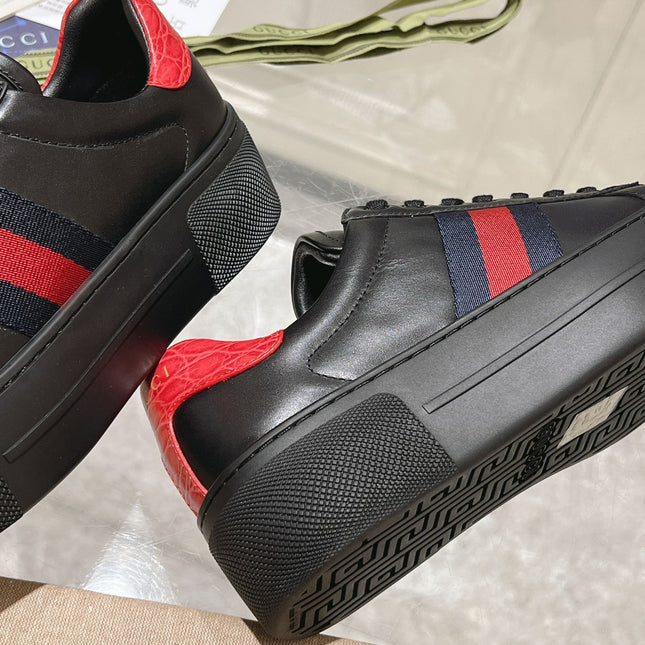 GG ACE 30 SUPREME TRAINER BLACK CALFSKIN