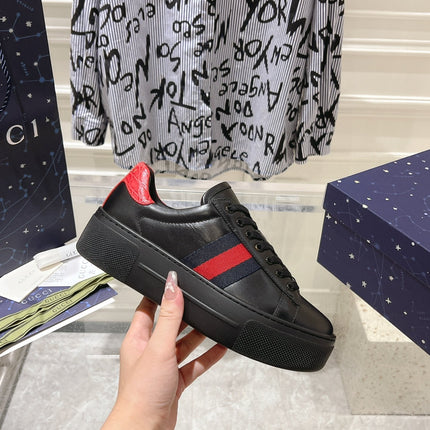 GG ACE 30 SUPREME TRAINER BLACK CALFSKIN