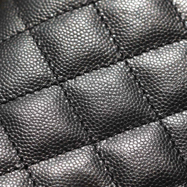 CHANEL 25S FLAP BAG 24 CM IN BLACK LAMBSKIN WITH GOLD HARDWARE