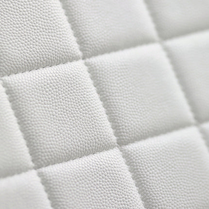 CHANEL 25S FLAP BAG 21 CM IN WHITE LAMBSKIN WITH GOLD HARDWARE